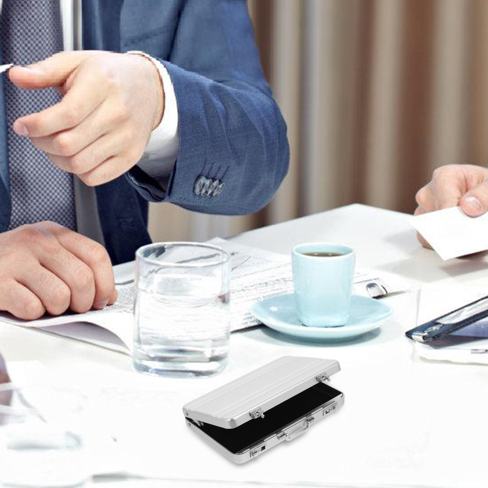 Aluminum Alloy Cards Storage B - Card Index Box review and price
